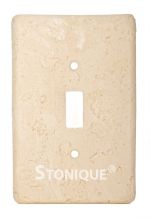 Stonique® Single Toggle Switch Plate Cover in Wheat